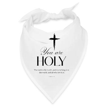 You Are Holy – Christliches Design | Isaiah 6:3 - Bandana - Weiß - Vorne