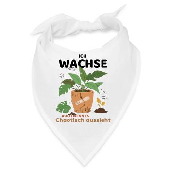 Ich wachse, auch wenn es chaotisch aussieht - Bandana - Weiß - Vorne