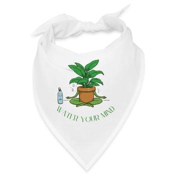Water your mind - Meditation & innerer Frieden - Bandana - Weiß - Vorne