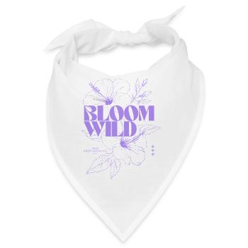 Bloom Wild Botanische Illustration - Bandana - Weiß - Vorne