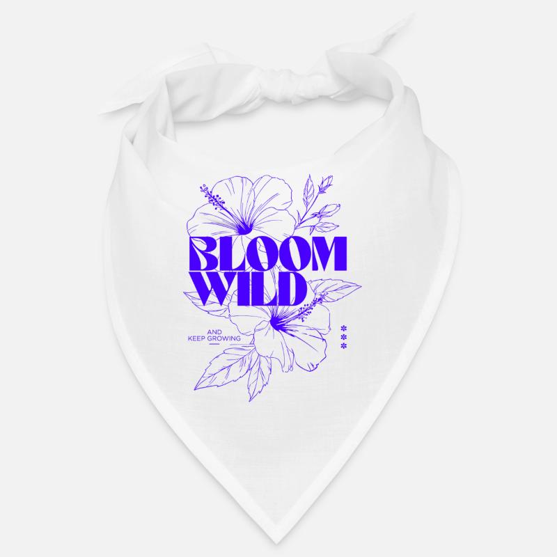 Bloom Wild Floral Typographie Design Bandana