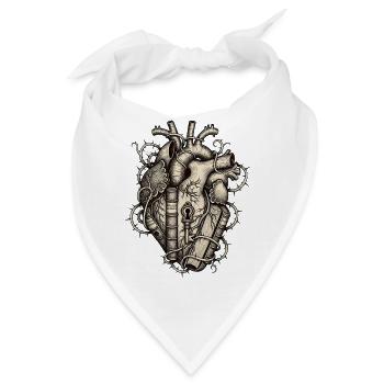 Anatomisches Herz des Bibliophilen - Bandana - Weiß - Vorne