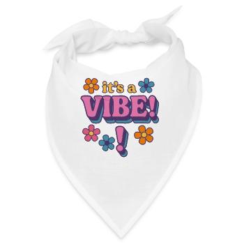 VIBE Retro Blumen - Bandana - Weiß - Vorne