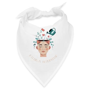 Wachstum und Inspiration - ich bin in Blühphase - Bandana - Weiß - Vorne