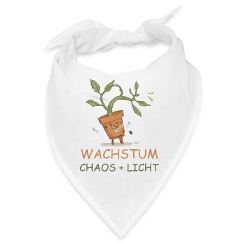 Wachstum ist gleich  Chaos plus Licht - Bandana - Weiß - Vorne