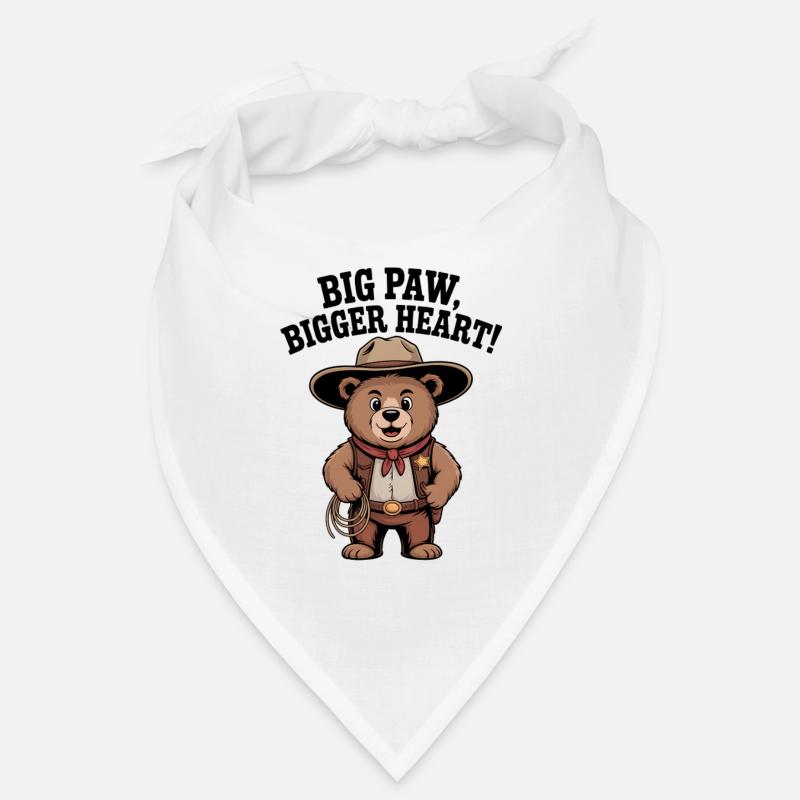 Big Bear Cowboy with Heart Bandana