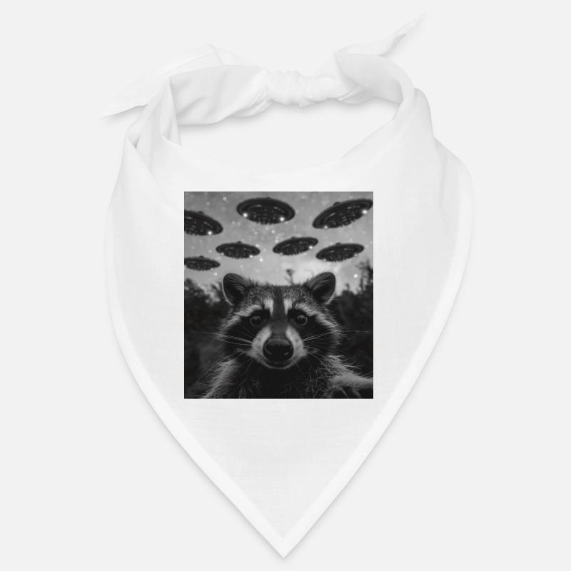 Waschbär Selfie mit Alien UFO Bandana