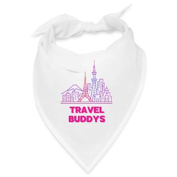 Travel Buddys Neon Skyline Urlaub Reisen  - Bandana - Weiß - Vorne