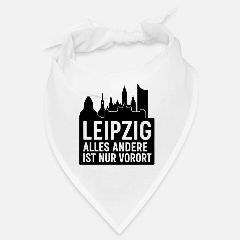 Leipzig Skyline Silhouette Text Design City Bandana