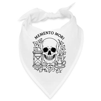 memento mori schädel sanduhr vergänglichkeit  - Bandana - Weiß - Vorne