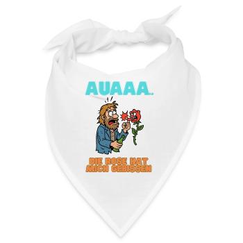 Auaaa die Rose hat gebissen Meme - Bandana - Weiß - Vorne
