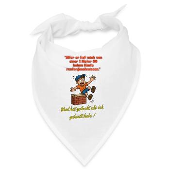 Kante Sprung Lachflash - Bandana - Weiß - Vorne