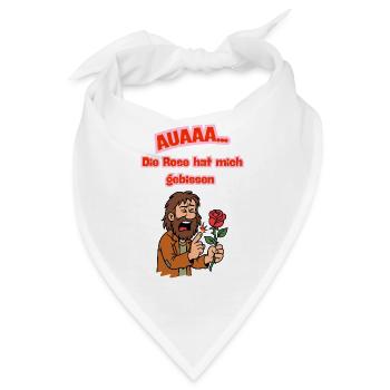 Aua Die Rose Beißt Mich - Bandana - Weiß - Vorne