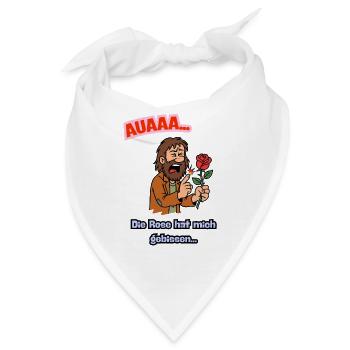 AUA Die Rose hat mich gebissen - Bandana - Weiß - Vorne