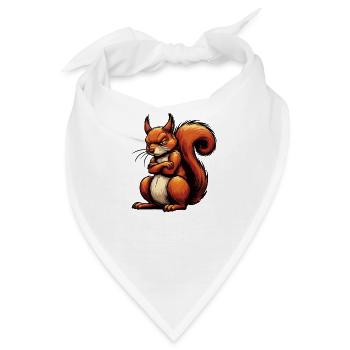 Sprich mit der Pfote Eichhörnchen Eichhorn Nager - Bandana - Weiß - Vorne