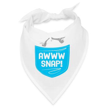 Knochenbruch Halloween Skelett Knochen Armbruch - Bandana - Weiß - Vorne