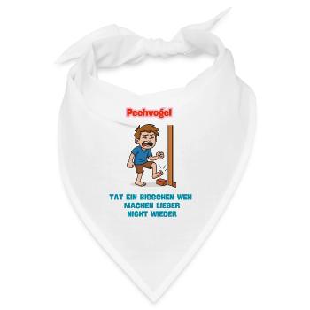 Pechvogel Ärger am Türrahmen Cartoon - Bandana - Weiß - Vorne