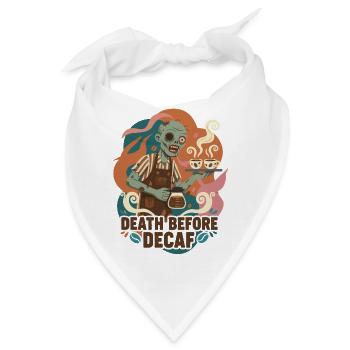 Death Before Decaf Barista - Bandana - Weiß - Vorne