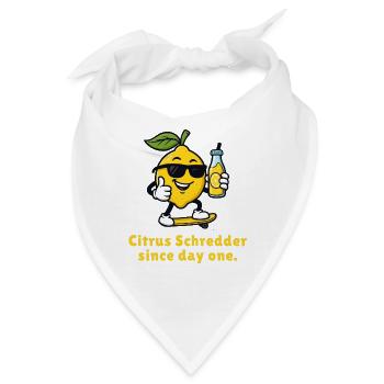 Zitrus Shredder auf Skateboard - Bandana - Weiß - Vorne