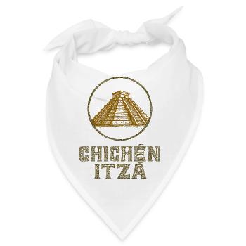 Chichén Itzá Tempel Vintage - Bandana - Weiß - Vorne