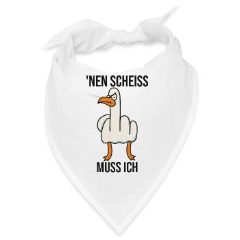 Mittelfinger Gans lustige Bilder, Sarkasmus - Bandana - Weiß - Vorne
