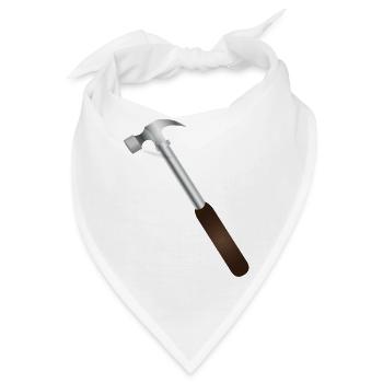 Zimmermannshammer – Symbol echter Handwerkskunst - Bandana - Weiß - Vorne