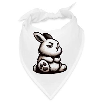 Kaninchen Hase Hasen langohr Klopfer Rammler - Bandana - Weiß - Vorne