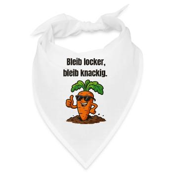 Karotte mit Stil: Locker Knackig Karikatur  - Bandana - Weiß - Vorne