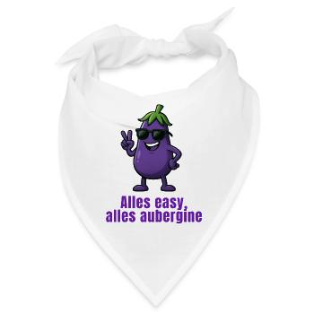Aubergine - Alles easy - Bandana - Weiß - Vorne