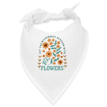 🌸 Lass die Wildnis mit Blumen blühen, Jesaja. - Bandana - Weiß - Vorne