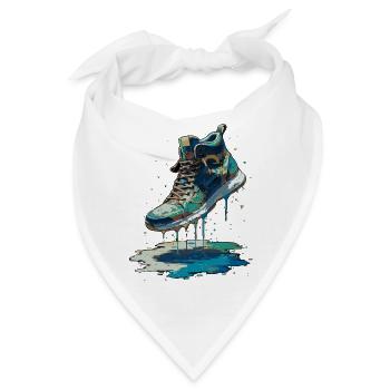Bunter Streetart-Sneaker - Bandana - Weiß - Vorne