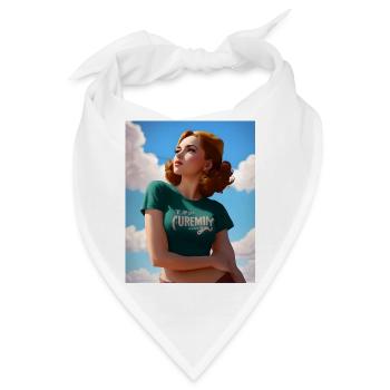 Retro-Dame unter dem Himmel – GBC - Bandana - Weiß - Vorne
