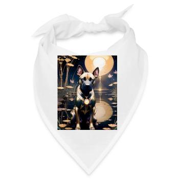 Gold Armor Dog auf dem Mondpier – GBC Galaxy Guard - Bandana - Weiß - Vorne