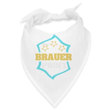 Geschenk für Brauer - Bandana - Weiß - Vorne