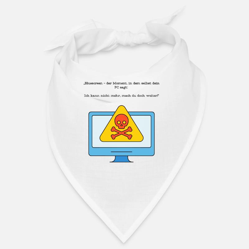 Blue Screen Humor Skull Warning Bandana