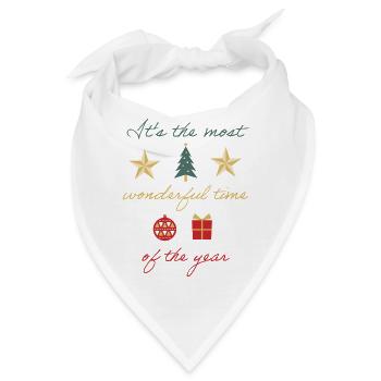 Wunderbare Weihnachtszeit - Bandana - Weiß - Vorne