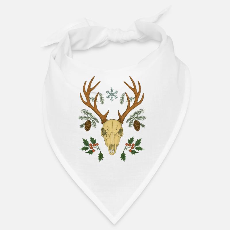 Winter Deer Skull Crest Bandana