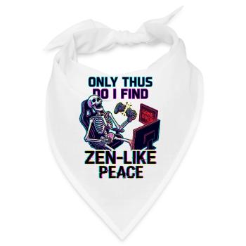 Gamer Rage Zen Frieden - Bandana - Weiß - Vorne