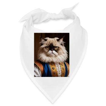 Königliche Samtpfote – Die Aristokraten-Katze - Bandana - Weiß - Vorne