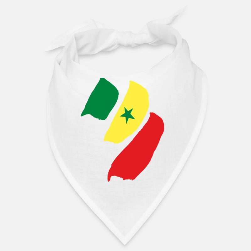 drapeau du Sénégal - Bandana - blanc