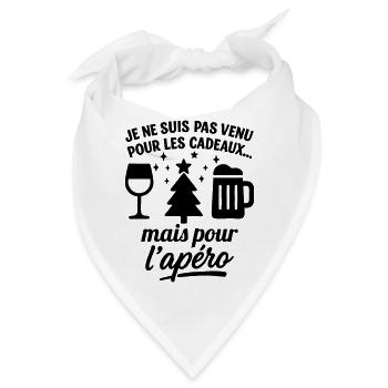 Ich bin hier für den Weihnachtshumor-Aperitif - Bandana - Weiß - Vorne