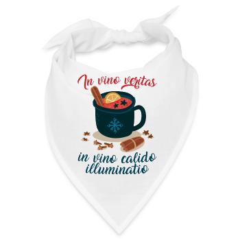 Im Wein liegt die Wahrheit im Glühwein... - Bandana - Weiß - Vorne