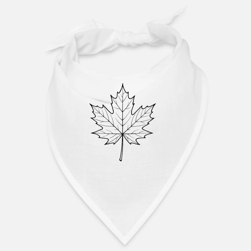 Maple Leaf Line Design Bandana