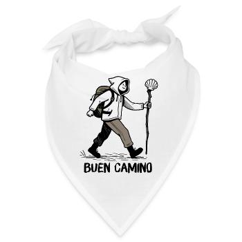 Pilger auf dem Jakobsweg - Bandana - Weiß - Vorne