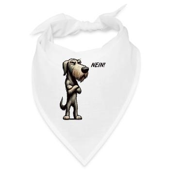 Nein Irischer Wolfshund Wolfshundbesitzer  - Bandana - Weiß - Vorne