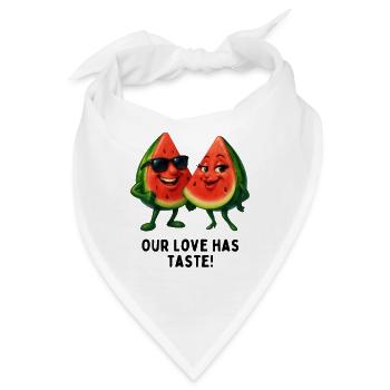 Melonenliebe mit Geschmack - Bandana - Weiß - Vorne