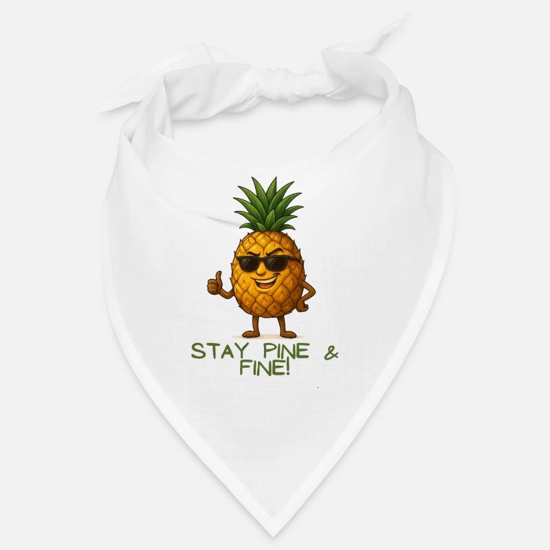 Stay Pine & Fine Pineapple Bandana
