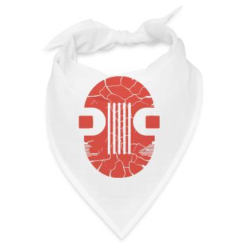 Rissige Kugel-Glyphe - Bandana - Weiß - Vorne