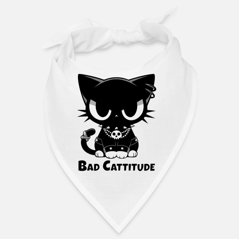 Bad Cattitude Goth Cat with Attitude Bandana