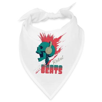Rebel Beats - Punk Skull Mohawk - Bandana - Weiß - Vorne